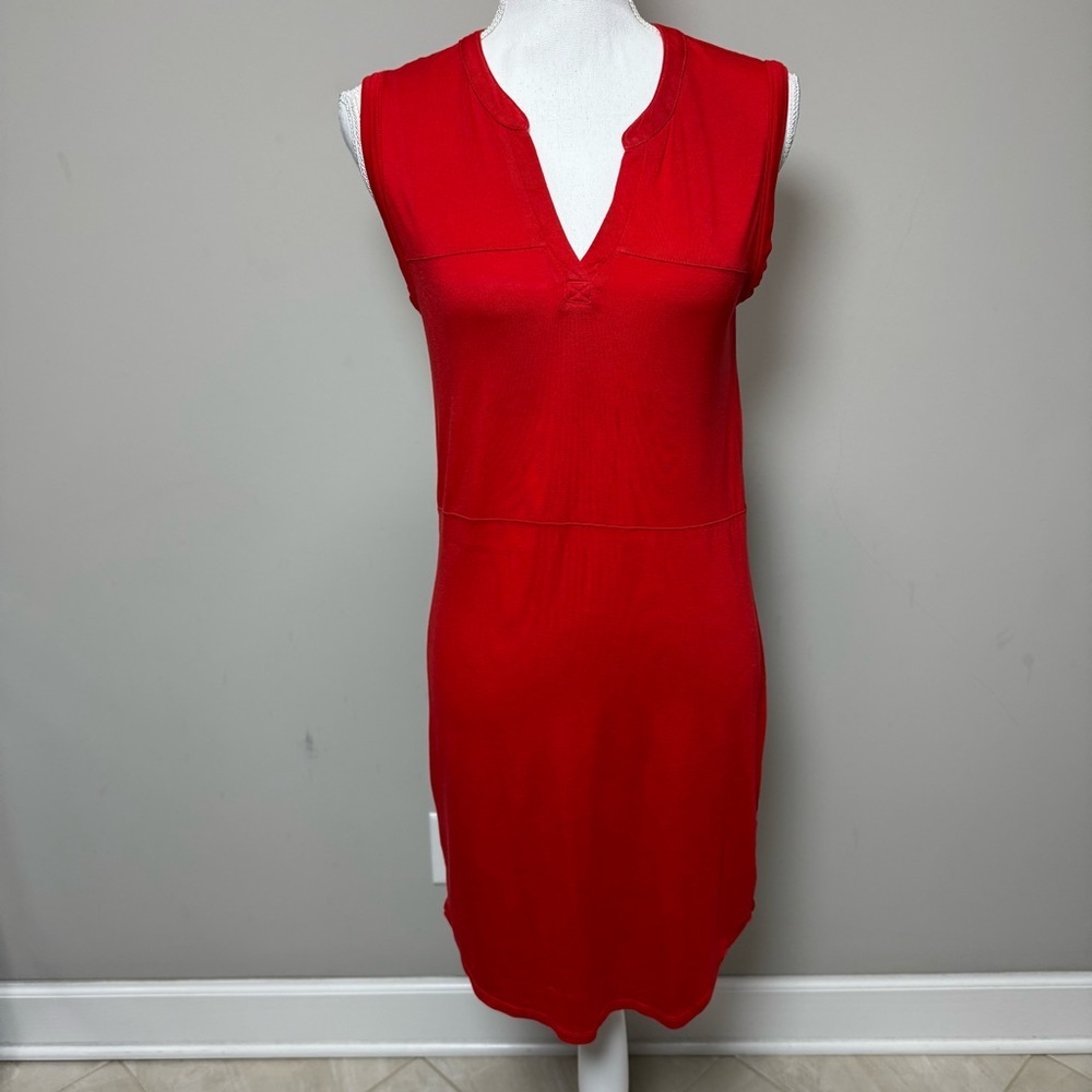 Athleta Vibrant Red Casual Sleeveless Dress Size XS